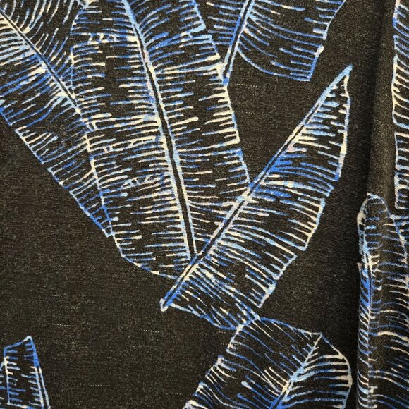 Cubavera Men's Short Sleeve Shirt, Sz XL Black Leaf Print - Picture 4 of 7